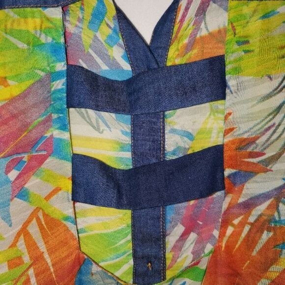 Pre-Loved dots Sleeveless Button Down Blouse Size XL - Picture 6 of 6